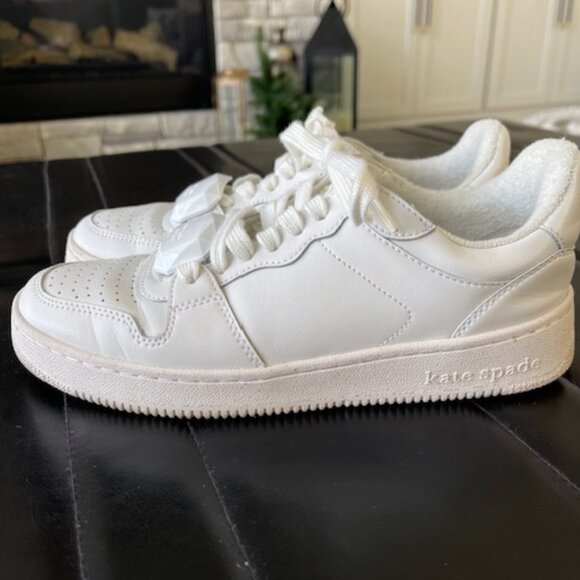 Kate Spade Tennis Shoes 7.5 White leather - Picture 4 of 10